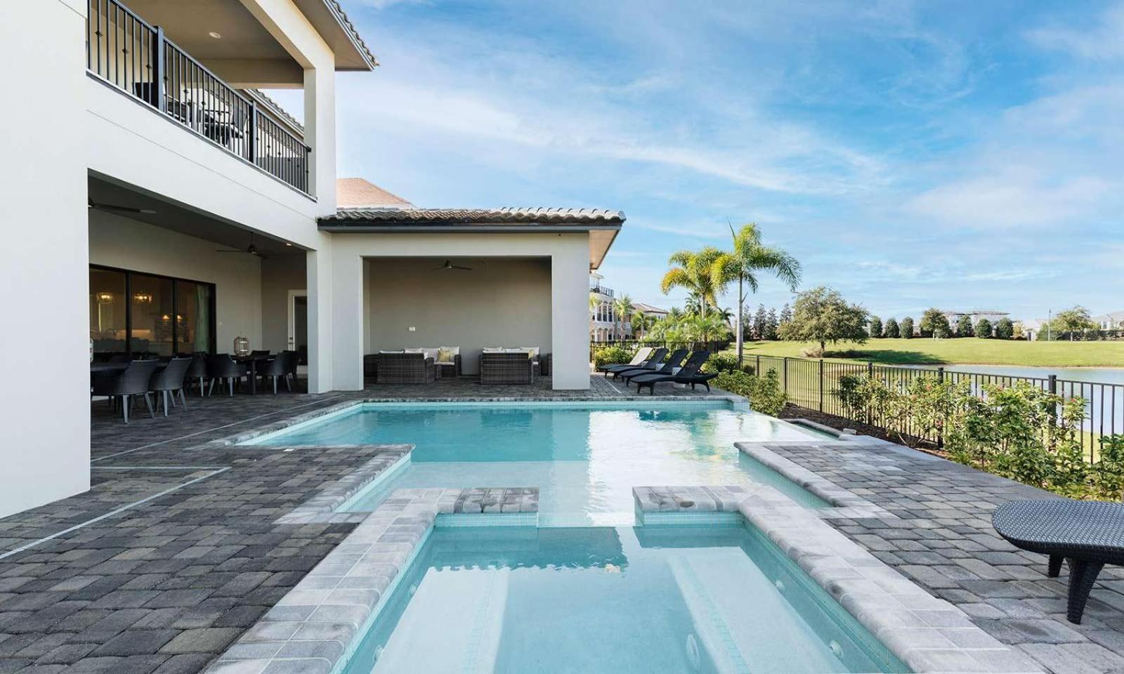 Upscale 8 Bdrm Villa With Home Theater At Reunion Kissimmee Eksteriør bilde